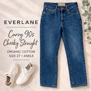 Everlane Curvy 90s Cheeky Straight Jeans Organic Cotton Size 27 Ankle